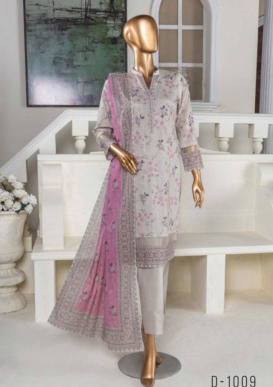 Printed Lawn 3 Pece Suite Unstiched