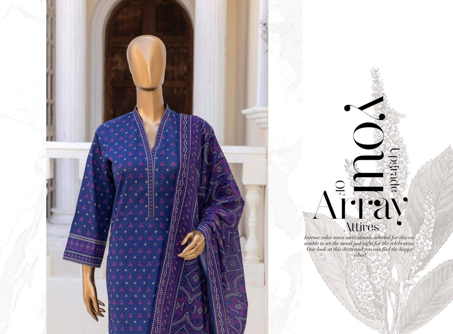 Printed Lawn 3 Pece Suite Unstiched