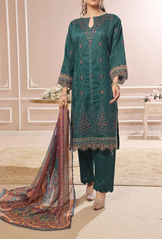 Embroidered Lawn 3 Piece Suite